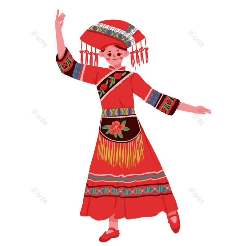 民族风图片,少数民族元素,手绘PNG,免抠素材